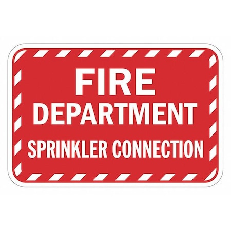 Fire Sign, 12 in H, 18 in W, Aluminum, Horizontal Rectangle, English, T1-1821-HI_18x12