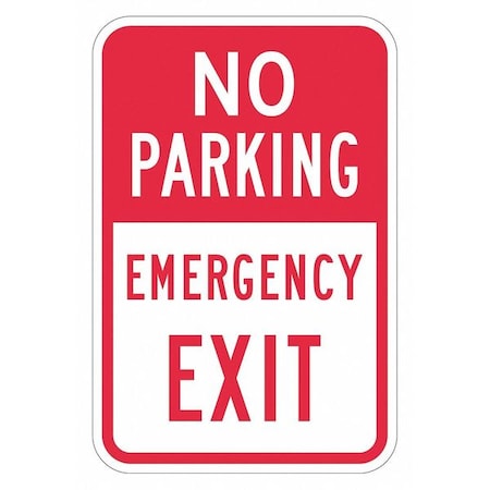No Parking Exit Sign,18" x 12, T1-1840-EG_12x18