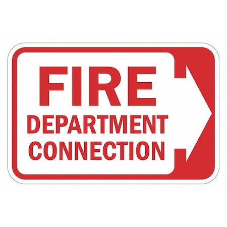 Fire Sign, 12 in H, 18 in W, Aluminum, Horizontal Rectangle, English, T1-1819-EG_18x12