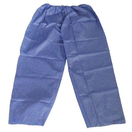 Disposable Pants, Polypropylene, 47 g/sq m, Serged, Open Ankle, Medium Duty, Blue, Size 2XL/3XL