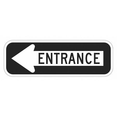 Enter Sign For Parking Lots, 6 in H, 18 in W, Aluminum, Horizontal Rectangle, T1-1857-DG_18x6