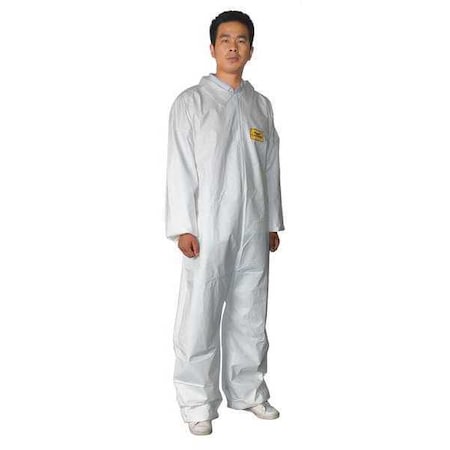 Disposable Coverallss, Collared Coverall, 3XL, Microporous Film Laminate, Open Wrist, Open Ankle