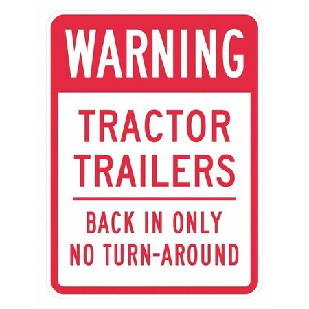 No Trucks Traffic Sign, 18 in H, 12 in W, Aluminum, Vertical Rectangle, English, T1-1447-HI_12x18