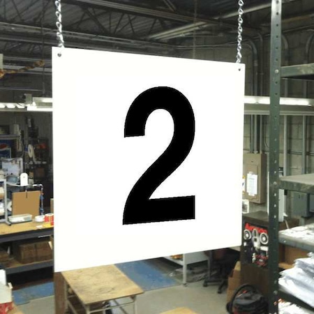 Hanging Aisle Sign, 12 in Height, 12 in Width, PVC Board