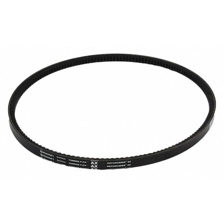 AX120 Cogged, Classical V-Belt, 122 in Outside Length, 1/2 in Top Width, 5/16" Thickness, 1 Ribs