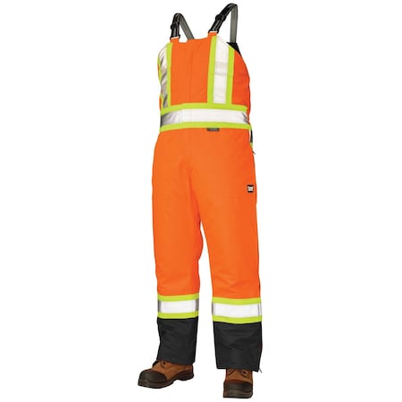 Large Hi-Vis Insulated Bibs, Florescent Orange