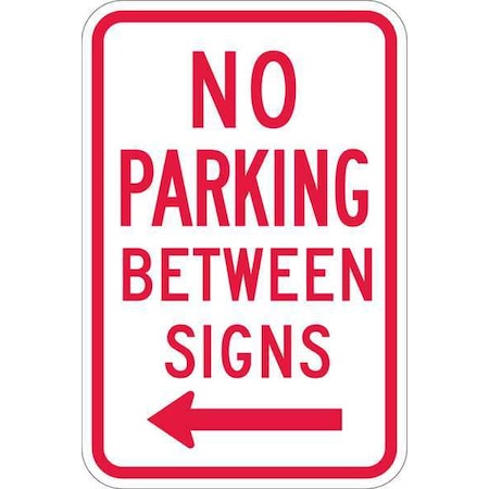 No Parking Between Parking Sign,18"x12, T1-1050-EG_12x18