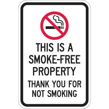 Property Sign, 18 in H, 12 in W,  Vertical Rectangle, English, T1-1079-EG_12x18