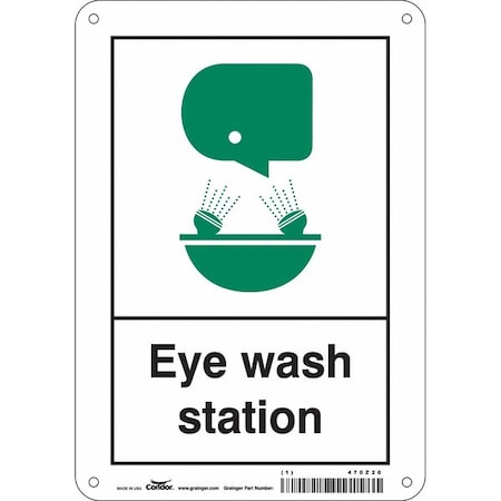 Eye Wash Station, 7 in W x 10 in H, Horizontal Rectangle, Polyethylene, 470Z20