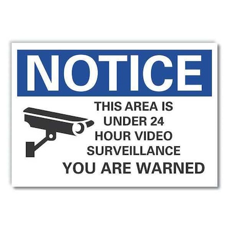 Notice Sign, 7 in H, 10 in W, Non-PVC Polymer, Vertical Rectangle, English, LCU5-0054-ED_10x7