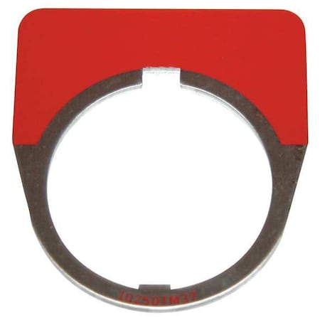 Blank Legend Plate,Half Round,Red