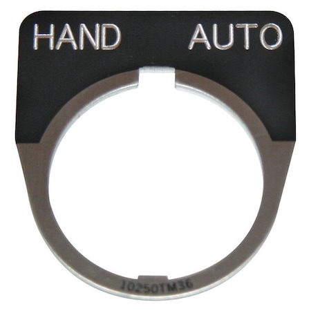 Cutler-Hammer Legend Plate,Hand Automatic,Black