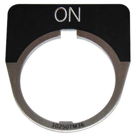 Legend Plate,Half Round,On,Black