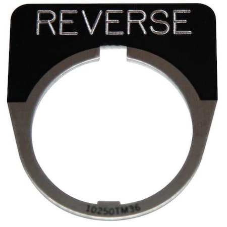 Cutler-Hammer Legend Plate,Half Round,Reverse,Black