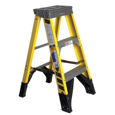 3 ft Fiberglass Stepladder, 375 lb Capacity
