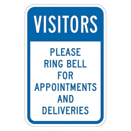 Facility Sign, 18 in H, 12 in W, Aluminum, Vertical Rectangle, English, T1-6125-EG_12x18