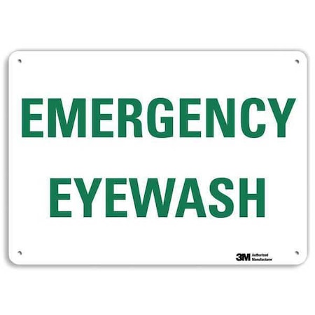 Emergency EYEWASH, 7 in x 10 in, Vertical Rectangle, Aluminum, U7-1102-NA_10x7