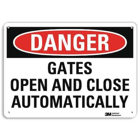 Danger Sign, 10 in H, 14 in W, Aluminum, Horizontal Rectangle, English, U3-1537-NA_14x10