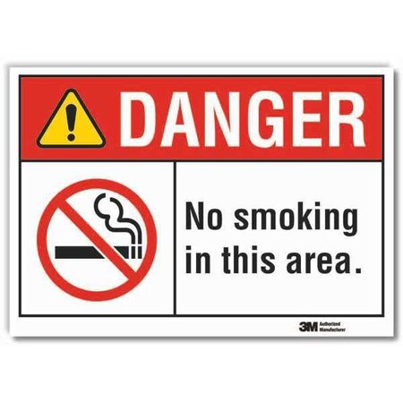 Danger Sign, 7" H, 10" W, Non-PVC Polymer, Vertical Rectangle, English, LCU4-0171-ED_10x7