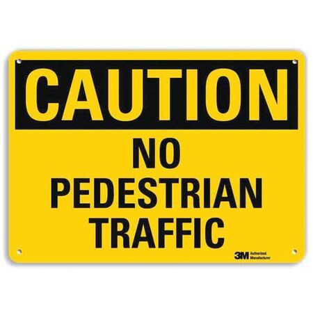Caution Sign, 10 in H, 14 in W, Aluminum, Horizontal Rectangle, English, U4-1543-NA_14x10
