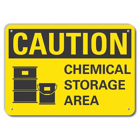 Caution Sign, 10 in H, 14 in W, Plastic, Horizontal Rectangle, English, LCU3-0128-NP_14x10