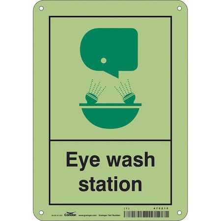 Eye Wash Station, 7 in W x 10 in H, Horizontal Rectangle, Polyethylene, 470Z15