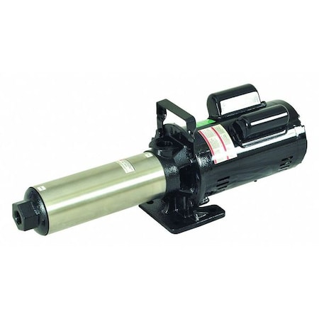 Booster Pump, 1/2 hp, 115/230V AC, 1 Phase, 3/4 in NPT Inlet Size, 8 Stage, 120 psi Max Pressure