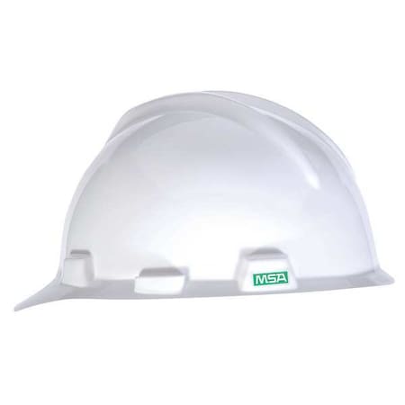 Hard Hat, V-Gard, Polyethylene, 4 Point Pinlock, Type 1, Class E, White