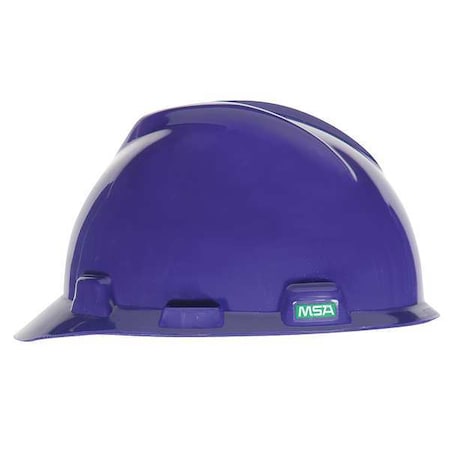 V-Gard Front Brim Hard Hat, Slotted, Cap Style, Type 1, Class E, Staz-On Pinlock Suspension, Purple