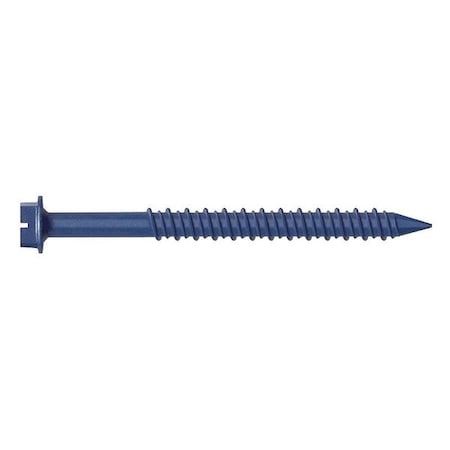 Conset Concrete Screw, 1/4" Dia., Hex, 3 1/4 in L, Steel Blue Ruspert, 25 PK