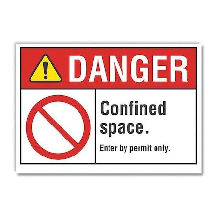 Danger Sign,14" W,10" H,0.004" Thickness, LCU4-0116-ED_14x10
