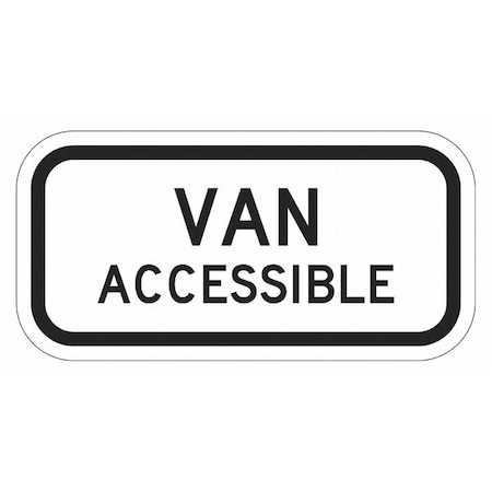 Handicapped Parking Sign,6" x 12, T1-6094-DG_12x6