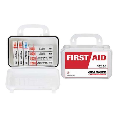 CPR Kit, Plastic Box, 18 Components, 2 People Served