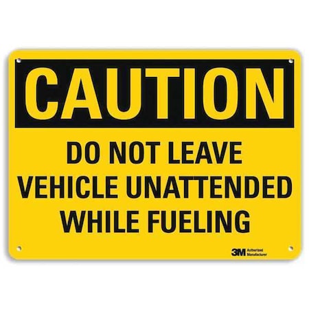 Caution Sign, 10 in H, 14 in W, Horizontal Rectangle, English, U4-1183-NA_14x10