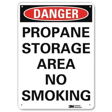 Danger Sign, 10 in Height, 7 in Width, Aluminum, Vertical Rectangle, English