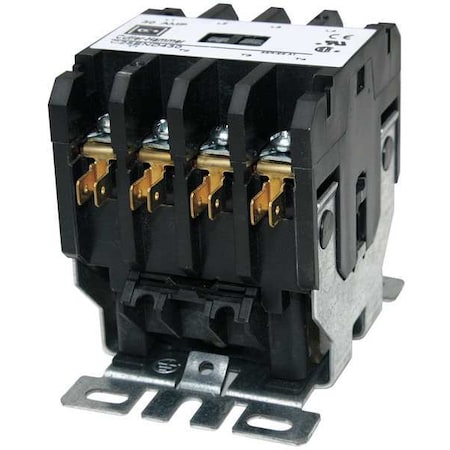 Definite Purpose Magnetic Contactor, 120V AC, 4 P, Non-Reversing, 3 Phase, Quick Connect