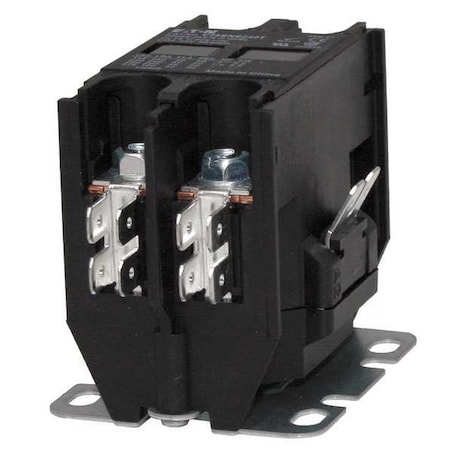 Definite Purpose Magnetic Contactor, 208V-240V AC, 2 P, Non-Reversing, 1 Phase, Quick Connect