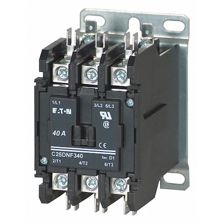 Definite Purpose Magnetic Contactor, 208V-240V AC, 3 P, Non-Reversing, 3 Phase, Quick Connect