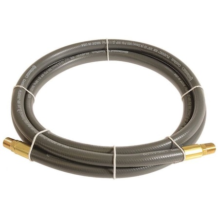 1/2" x 5 ft PVC Coupled Multipurpose Air Hose 300 psi GY
