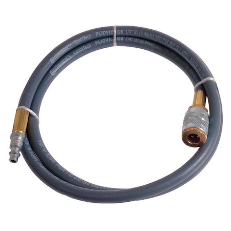 1/4" x 50 ft PVC Coupled Multipurpose Air Hose 300 psi GY