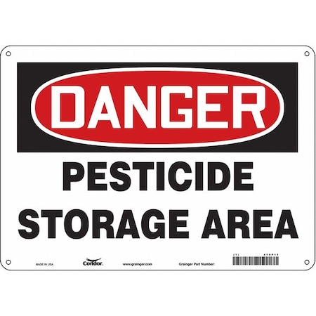 Safety Sign, 10 in Height, 14 in Width, Polyethylene, Horizontal Rectangle, English, 470P11