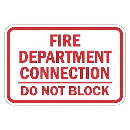 Fire Sign, 12 in H, 18 in W, Aluminum, Horizontal Rectangle, English, T1-1850-EG_18x12