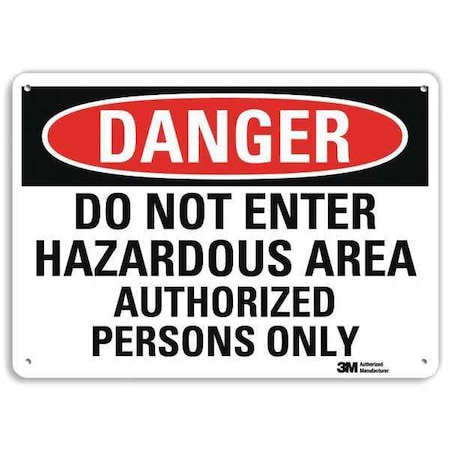 Danger Sign,10" W,7" H,0.040" Thickness, U3-1320-NA_10x7