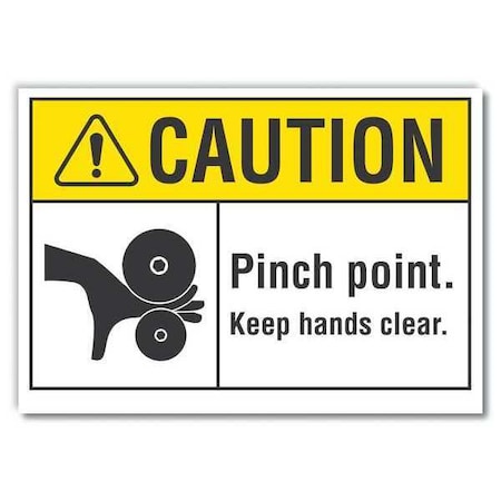 Caution Sign, 7 in Height, 10 in Width, Non-PVC Polymer, Vertical Rectangle, English