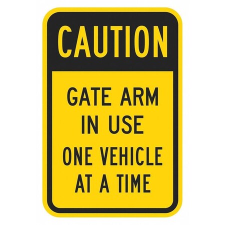 Parking Lot Gate Parking Sign, 18 in H, 12 in W, Aluminum, Vertical , English, T1-1347-DG_12x18