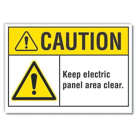 Caution Sign,10" W,7" H,0.004" Thickness, LCU3-0040-ED_10x7