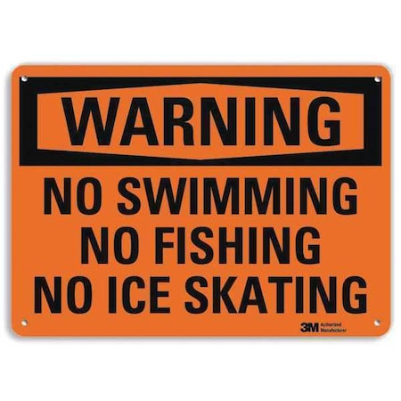 Warning Sign, 7 in H, 10 in W, Aluminum, Vertical Rectangle, English, U6-1177-NA_10x7