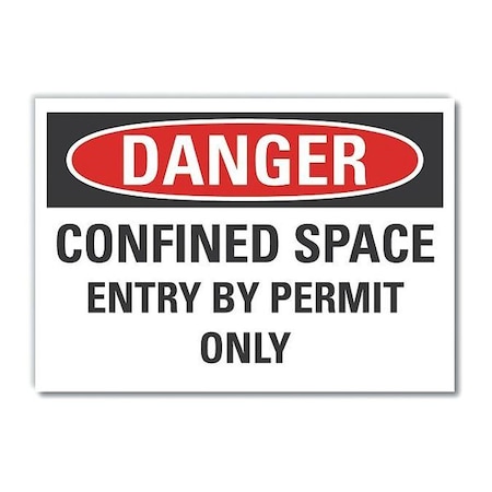 Danger Sign,10" W,7" H,0.004" Thickness, LCU4-0546-ED_10x7