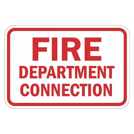 Fire Sign, 12 in H, 18 in W, Aluminum, Horizontal Rectangle, English, T1-1818-HI_18x12