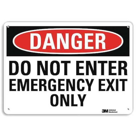 Exit Sign, Recycled Aluminum, 10" W, 7" H, White